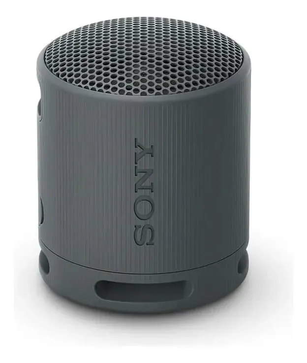 Caixa de Som Portátil Sony SRS-XB100, Bluetooth 5.3, Extra Bass, À Prova d'Água IP67, Até 16h de Bateria, Cinza