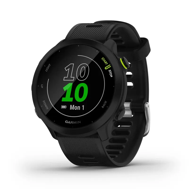 Relógio Garmin Forerunner 55 GPS com Monitor Cardíaco de Pulso - Preto