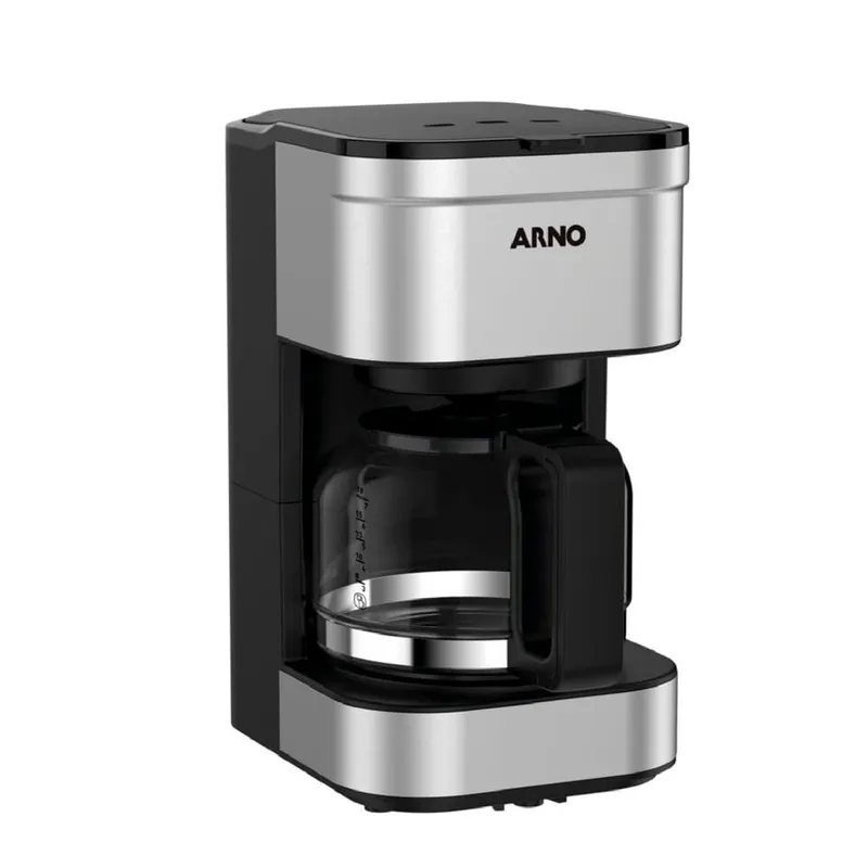 Cafeteira Elétrica de Filtro Arno Preferita CFPF 550W 750ml Jarra de Vidro Preto/Inox