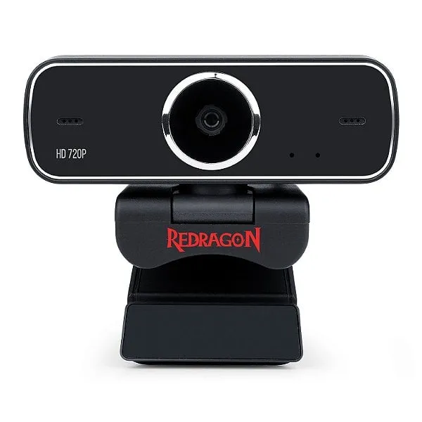 Webcam Gamer e Streamer Redragon Fobos GW600 HD 720p 30fps com Microfones Duplos