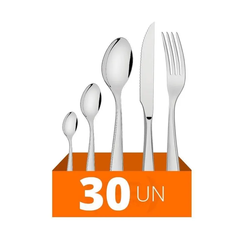 Faqueiro Laguna 30 Peças em Aço Inox Luxo para Mesa Tramontina