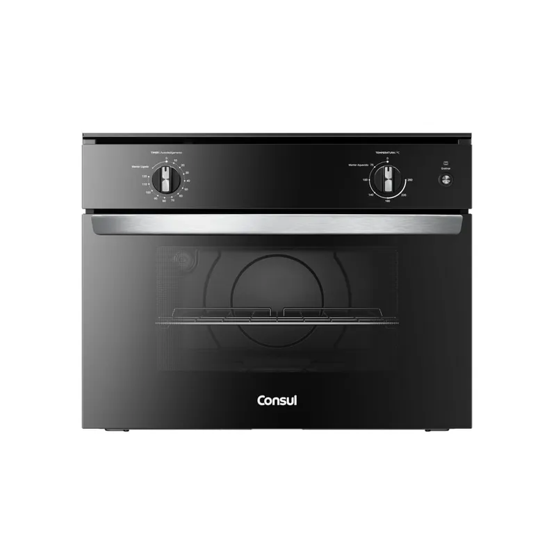 Forno de Embutir Elétrico 47L Consul Preto com Timer e Função Gratinar 220V