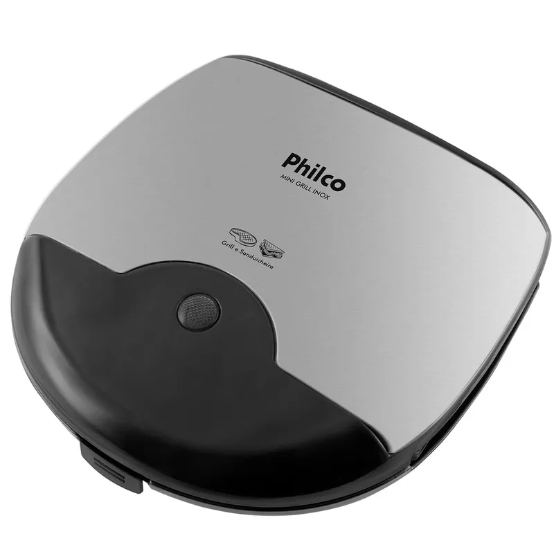 Mini Grill e Sanduicheira Philco Inox Preto 750W 110V