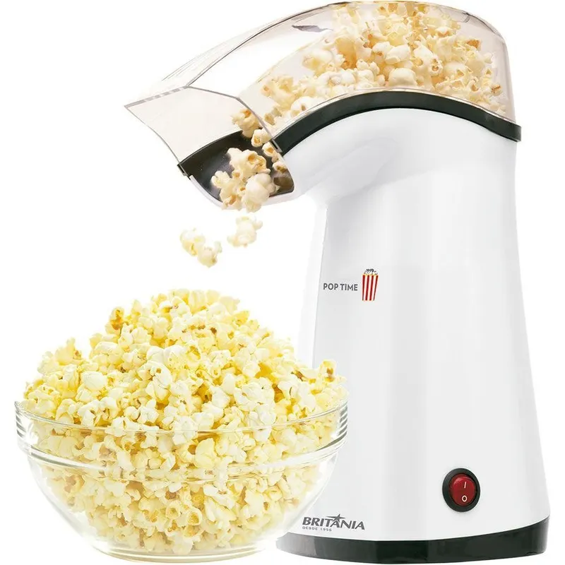 Pipoqueira Britânia Pop Time Branco com Dosador e Preparo a Ar Quente 110V