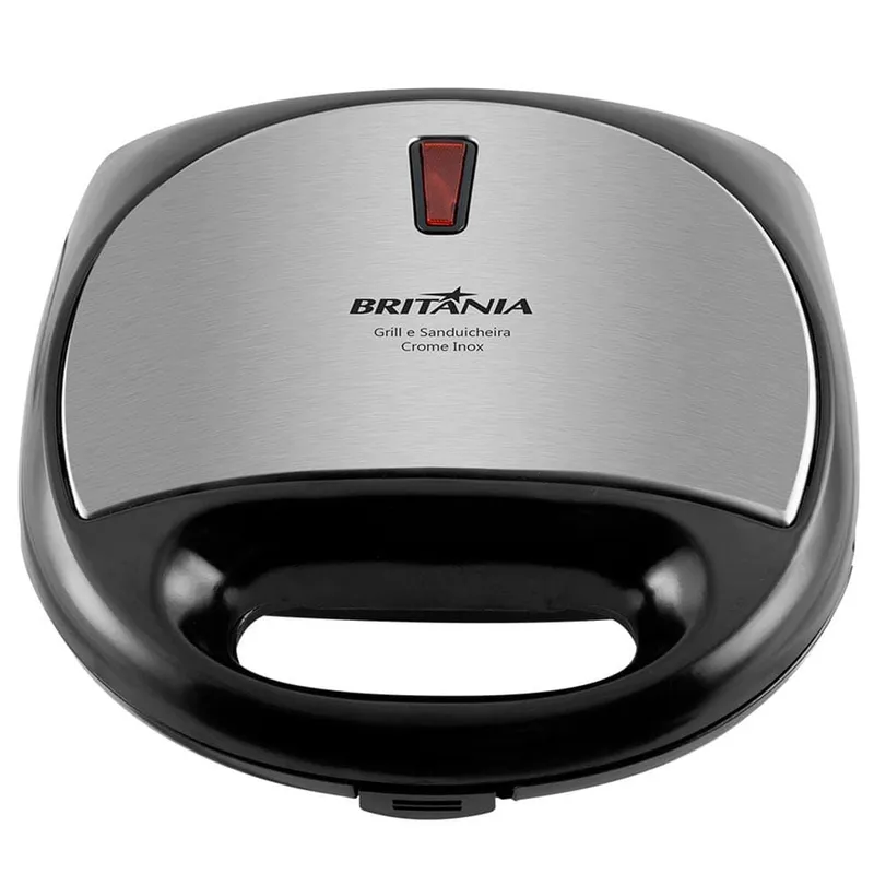 Grill e Sanduicheira Britania Crome Inox 220V