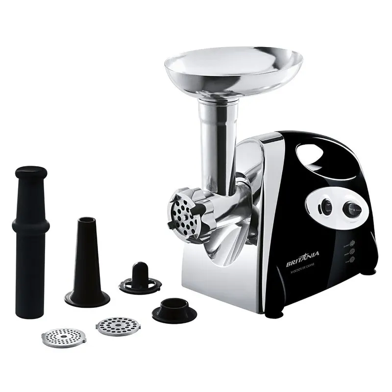 Moedor de Carne Elétrico Britânia 350W Preto Função Reversa 110V