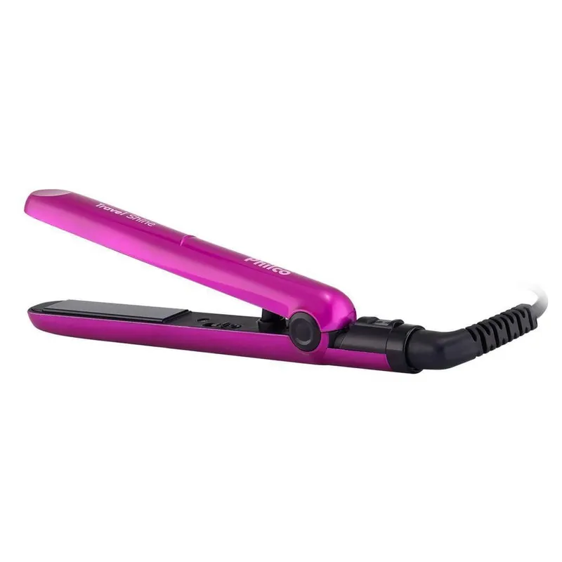 Kit Prancha e Secador de Cabelos Philco Travel Shine Rosa Bivolt