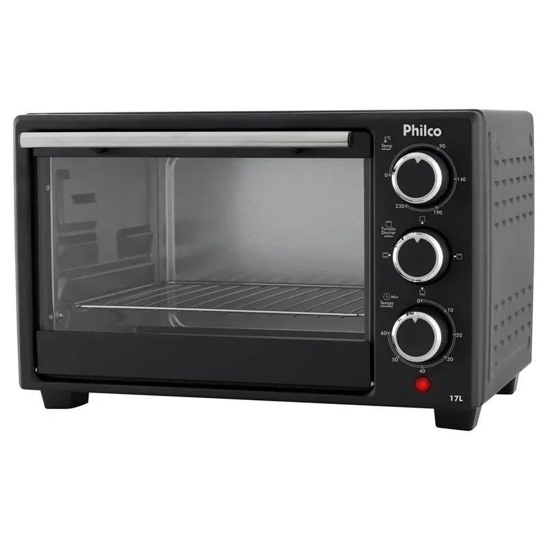 Forno Elétrico Philco PFE17P de 17L com Timer – Preto 220V