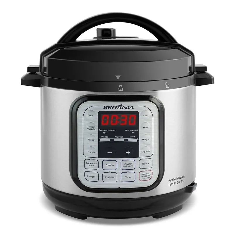 Panela de Pressao Eletrica Britania BPP02G Gold 5L 900W 220V