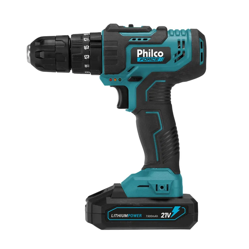 Parafusadeira Philco PPF21M Maleta Fenda e Philips 21V Bivolt