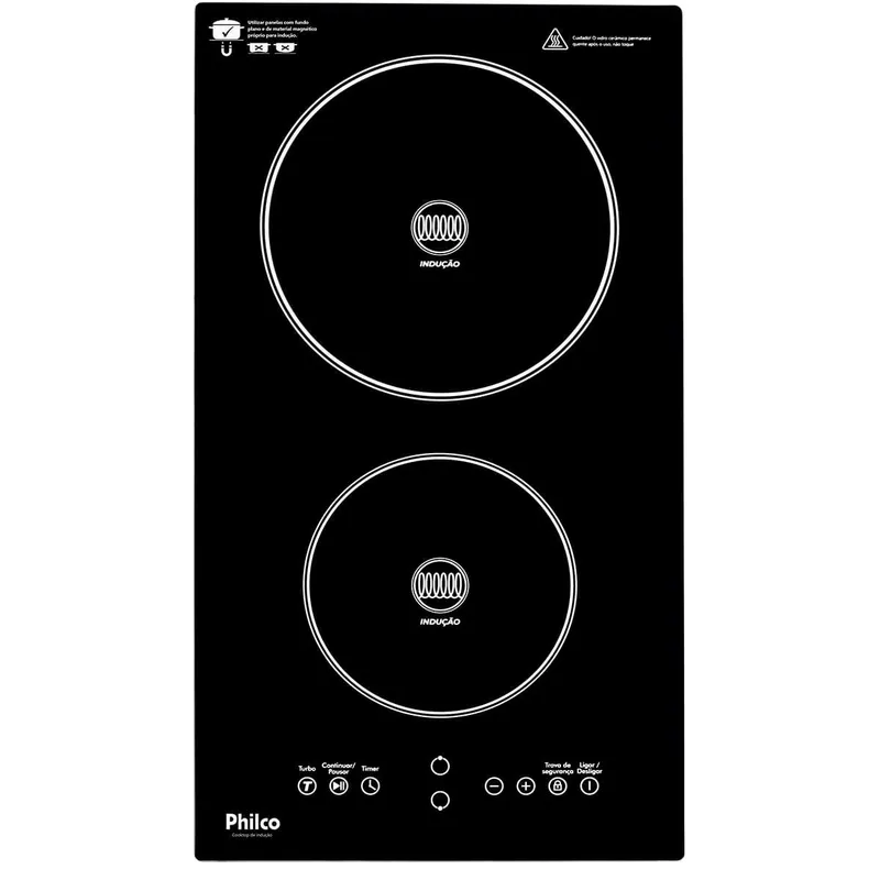 Cooktop de Inducao Philco 2 Queimadores 9 Niveis PCT11P 220V