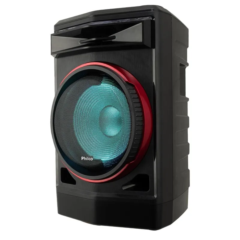 Caixa de Som Amplificada Philco PCX7100 Flash Lights Bluetooth Rád Bivolt