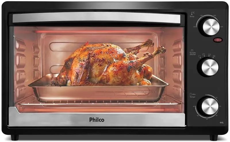 Forno Elétrico de Bancada Philco PFE44P 44L 2000W Dupla Resistência Timer 60 min 220V