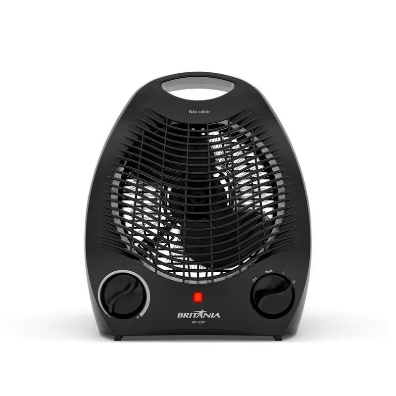Aquecedor Eletrico Portatil 2 em 1 AB1500P 3 Niveis Britania 110V