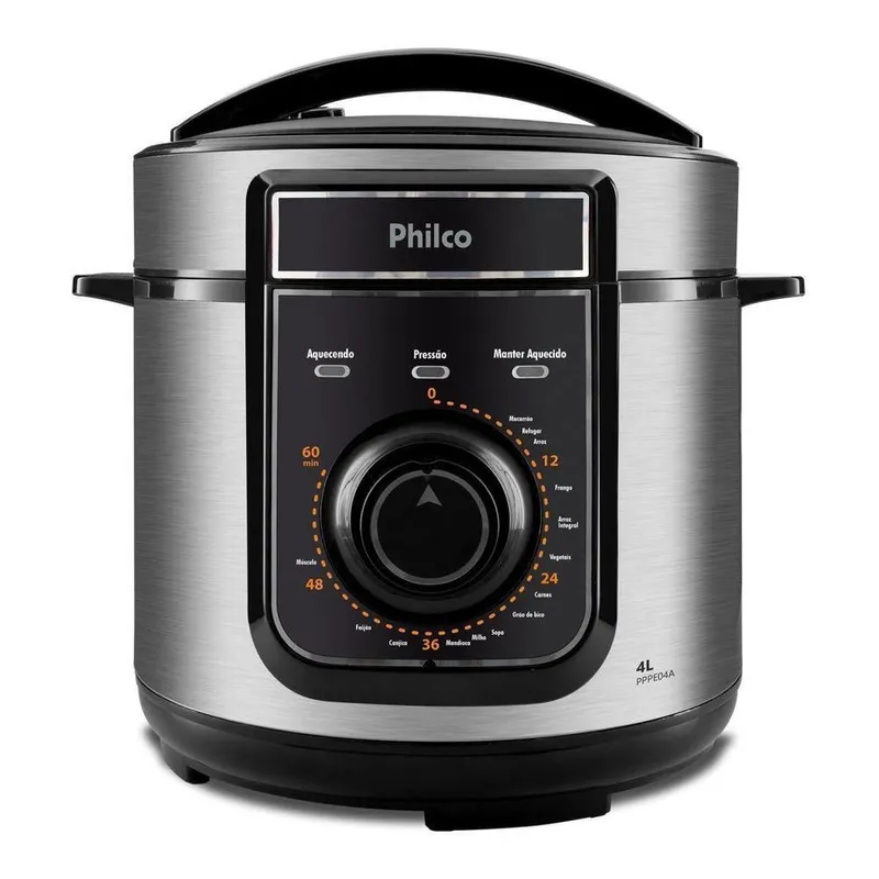 Panela de Pressão Elétrica Philco PPPE04A 4L 800W Preta 220V