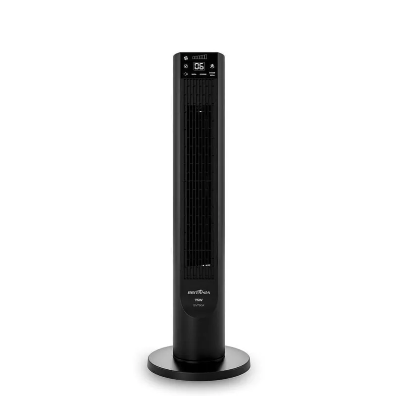 Ventilador de Torre Britânia BVT90A Painel Touch 75W com Controle e Timer
