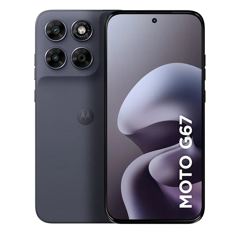 Smartphone Motorola Moto G67 5G Chumbo, 128GB, 4GB RAM e Câmera 50MP Sony LYTIA™ 600
