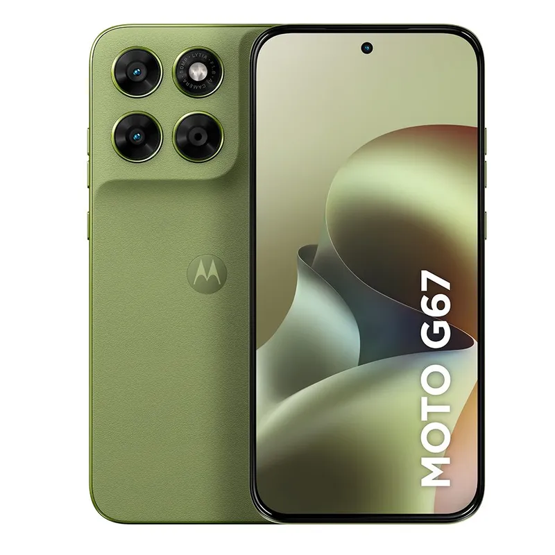 Smartphone Motorola Moto G67 5G Verde Claro, 128GB, 4GB RAM e Câmera 50MP Sony LYTIA™ 600