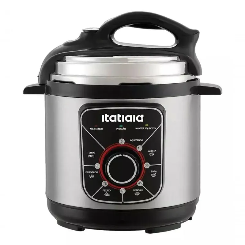 Panela de Pressao Eletrica Itatiaia Essencial 3L 700W Inox Preto 127V