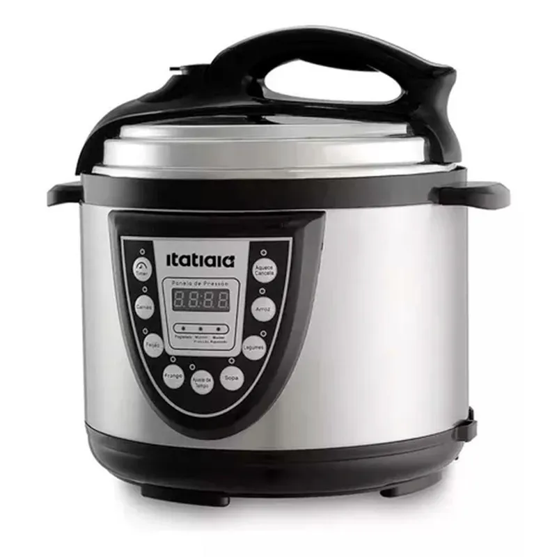 Panela de Pressao Eletrica Itatiaia Midi 5L Inox Preto 127V