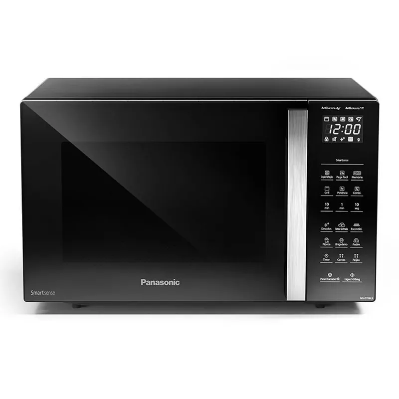 Micro-ondas de Bancada Panasonic NN-GT68LBRU 30L Smartsense Grill Preto 110V