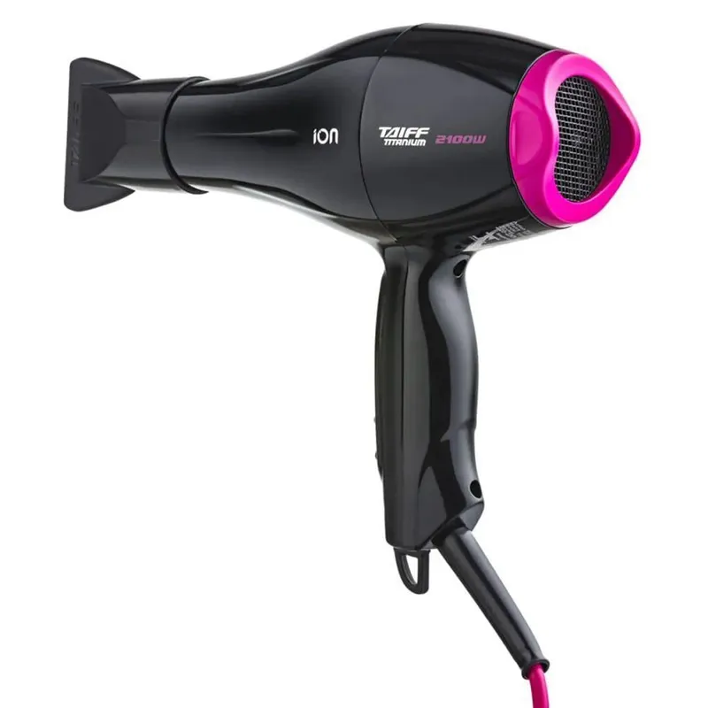 Secador de Cabelo Taiff Titanium 2100W Preto/Pink 110V