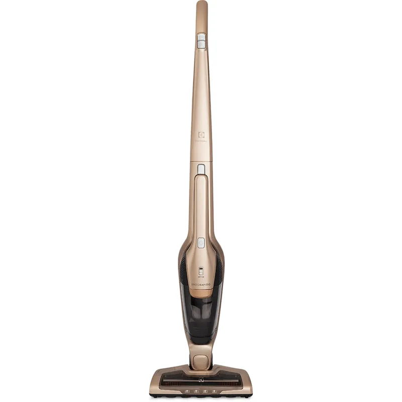 Aspirador de Pó Vertical Sem Fio Electrolux Ergorapido 2 em 1 Bocal Pet até 45 min Dourado ERG26