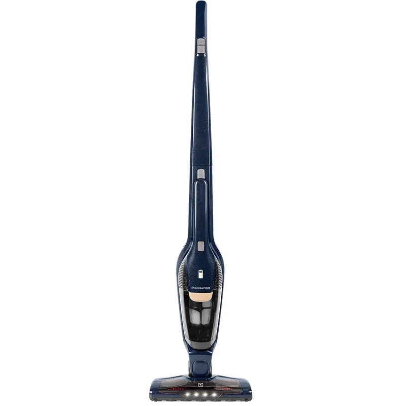 Aspirador de Pó Vertical Sem Fio Electrolux Ergorapido 2 em 1 Luz LED até 35 min Azul ERG28