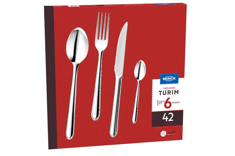 Faqueiro Brinox Turim 42 Peças Aço Inoxidável