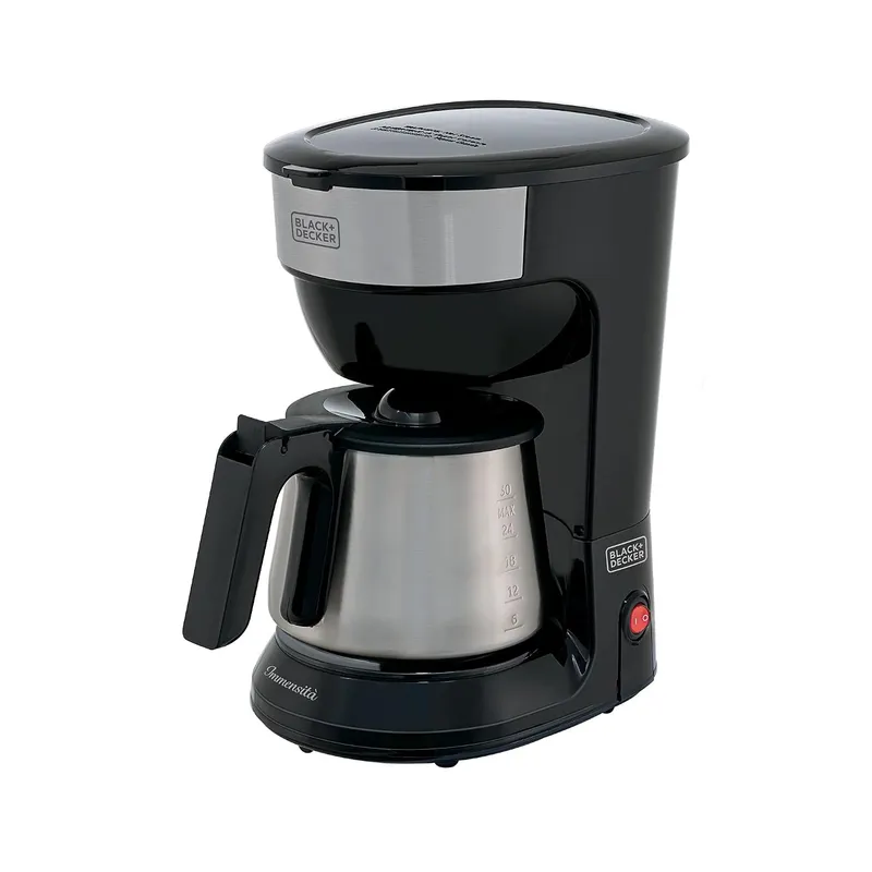 Cafeteira Elétrica Black+Decker CM38 38 Cafés 1,25L 850W Jarra de Inox Preta