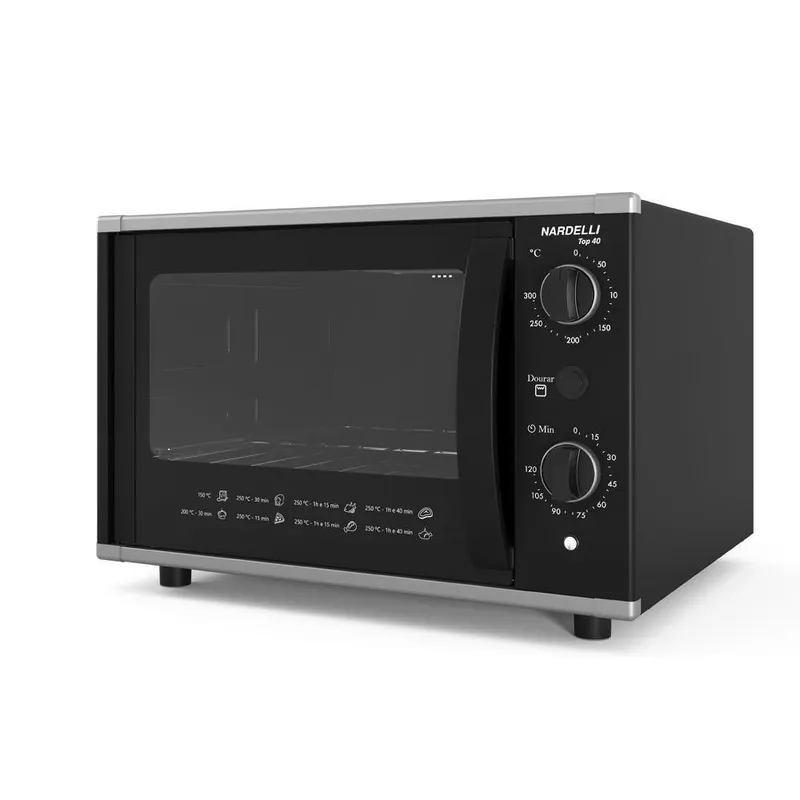 Forno Elétrico de Bancada Nardelli Top 40 40L 1700W com Grill Pret 220V