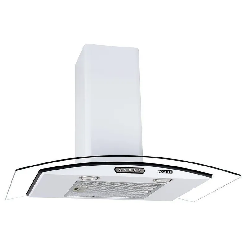 Coifa de Parede Fogatti Vidro Curvo Slim 80cm 110V