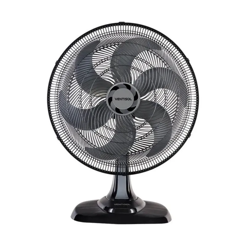 Ventilador de Mesa Ventisol 140W 50CM 6 Pás Preto Turbo 110V