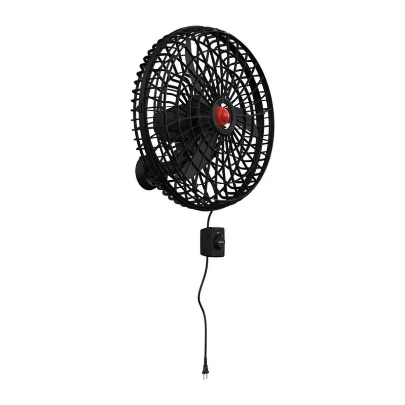 Ventilador de Parede Ventisol 200W 60cm 3 Pas Preto Bipartido Bivolt