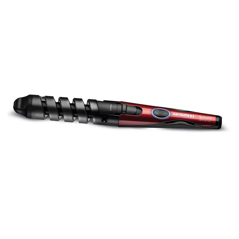 Modelador de Cachos Spiral Infinity Mondial Vermelho e Preto 15W E Bivolt
