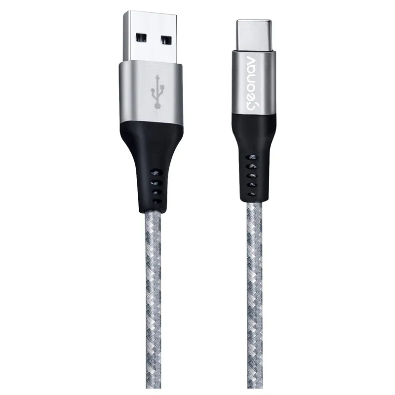 Cabo USB-C com Conector USB-A 1,5M para Carregamento Rápido Geonav Bivolt