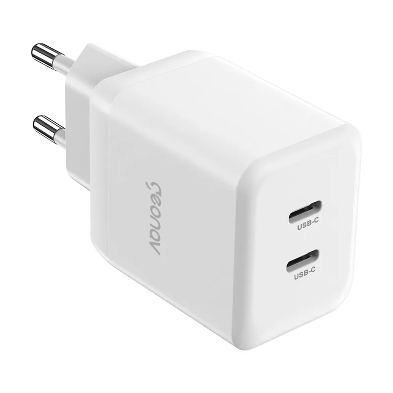 Carregador de Tomada Turbo 35W Super Power Duo Branco Geonav Bivolt
