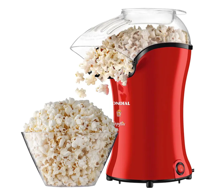 Pipoqueira Elétrica Sem Óleo Mondial Popflix PP-03 1200W Vermelho