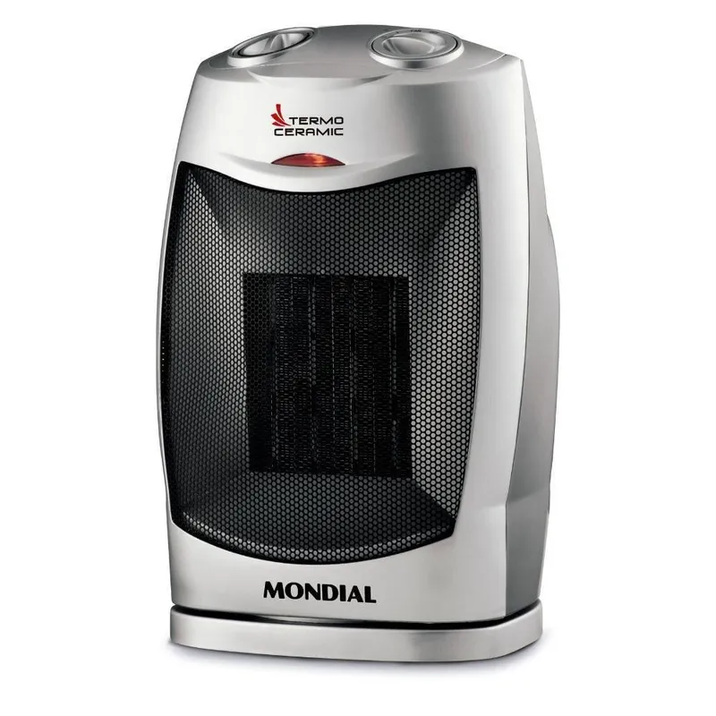 Aquecedor A-05 3 em 1 com 2 Niveis de Aquecimento Preto/Prata Mondial 220V