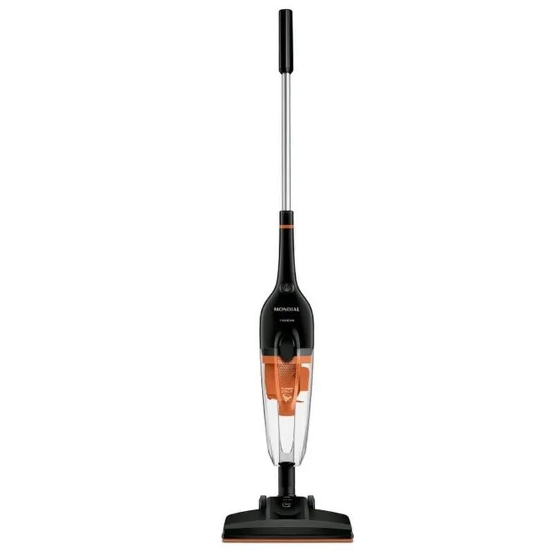 Aspirador Vertical 2 em 1 Mondial AP40B 1500W Filtro Ciclone 0,2L Preto com Laranja 110V