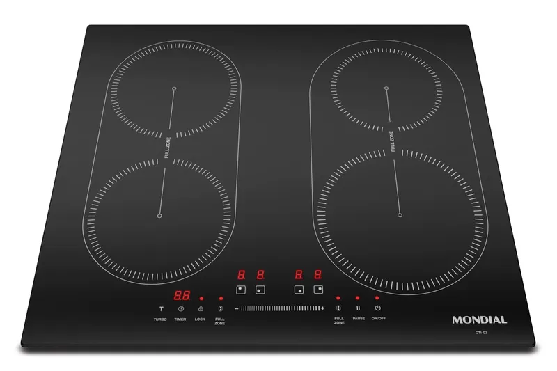 Cooktop de Indução Mondial CTI-03 4 Bocas Full Zone Função Turbo 220V