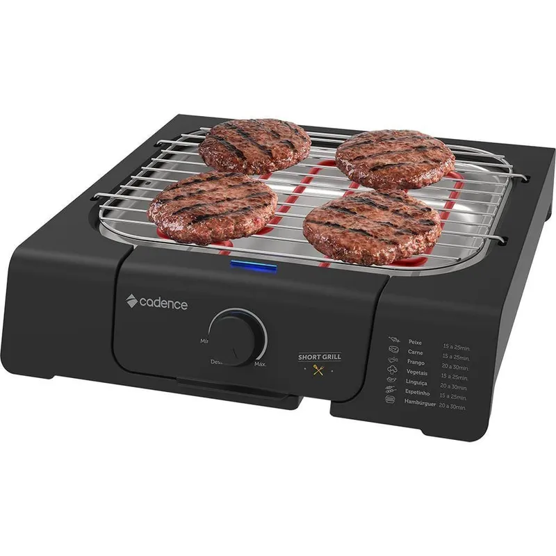 Grill Eletrico Churrasqueira Portatil Cadence Short 1200W 110V