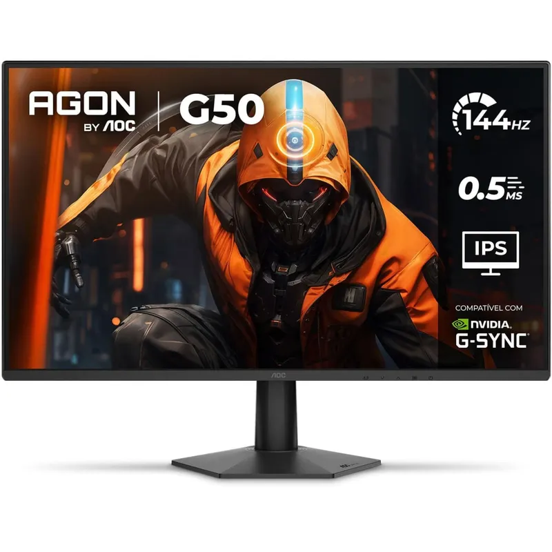 Monitor Gamer 27" AOC AGON 27G50F 144Hz G-Sync 0,5ms HDR10 Bivolt
