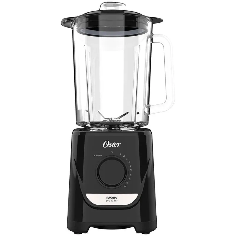 Liquidificador Oster OLIQ520 Preto com Copo de Vidro 1250W 10 Velocid 220V