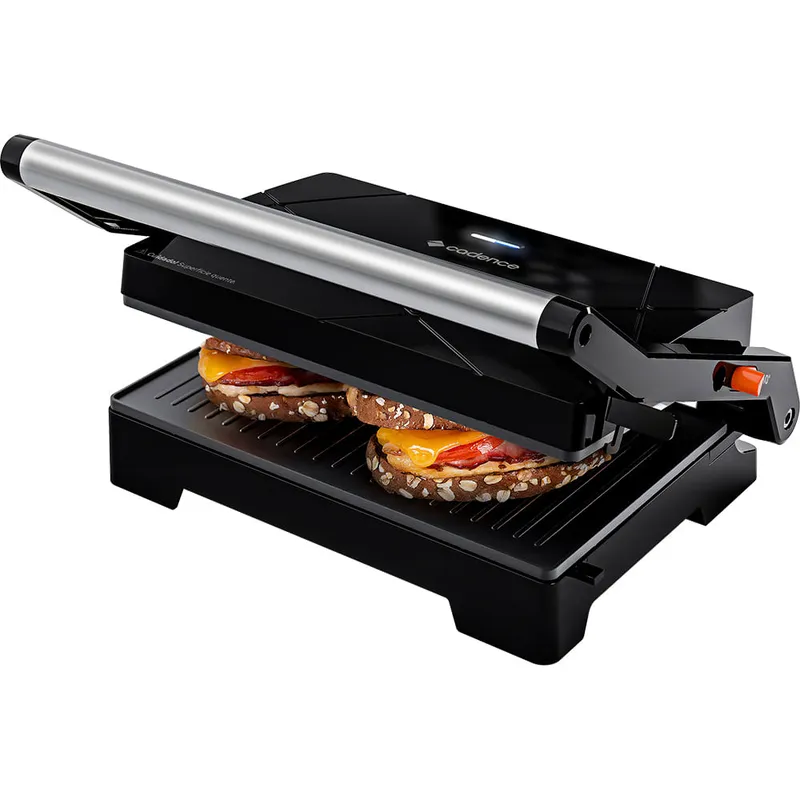 Grill de Contato Cadence Multiuso Contrast GRL616 1200W Duas Chapas Antiaderentes Preto