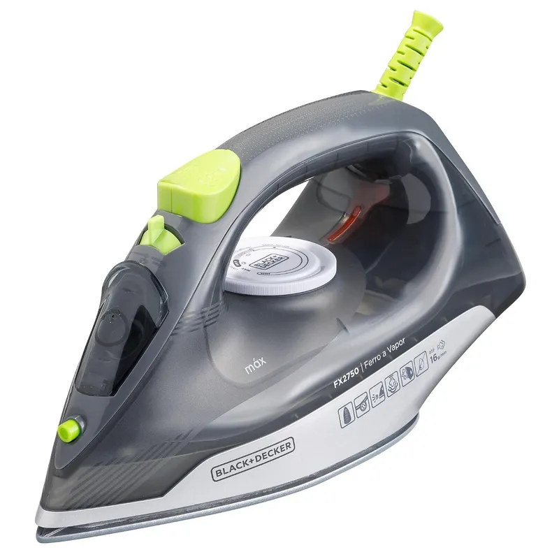 Ferro de Passar Roupa Black+Decker a Vapor ou a Seco Base Ceramic Gliss 1200W 340ml