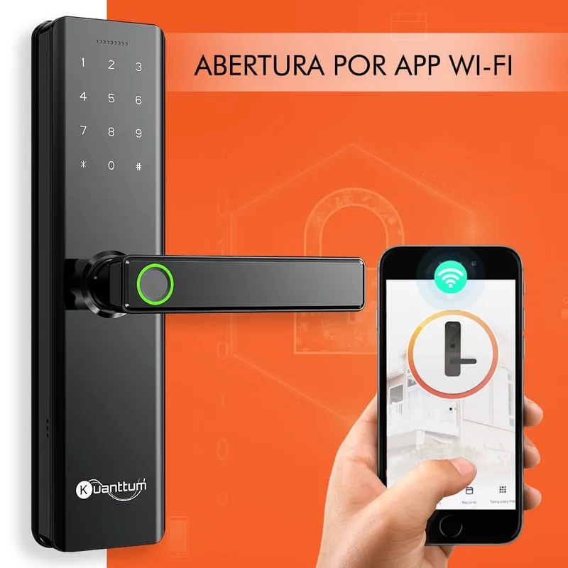 Fechadura Digital Biométrica Kuanttum Beta PRO Bivolt