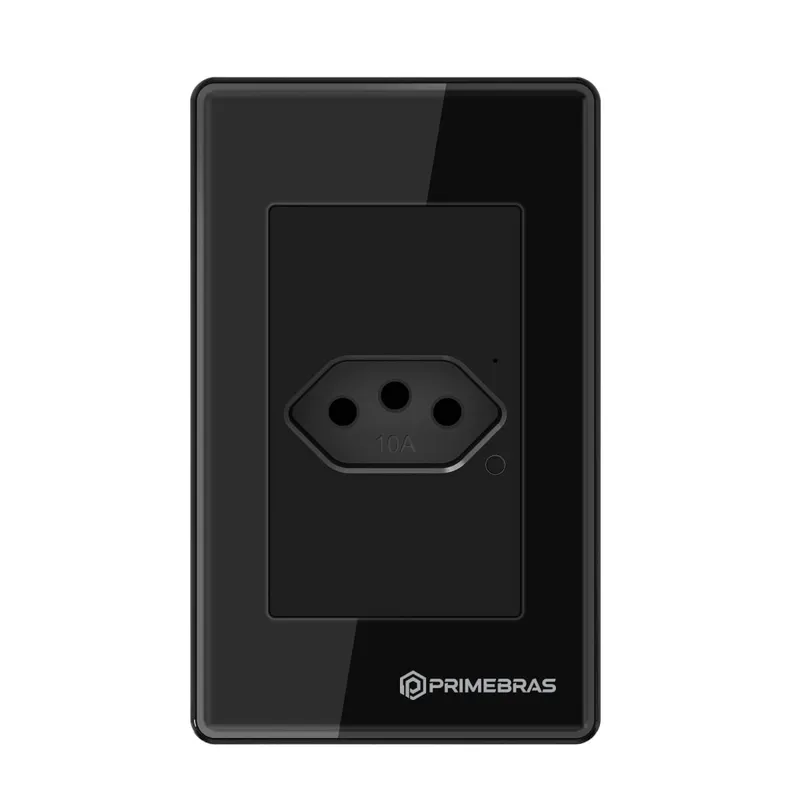 Tomada Inteligente Wi-fi Primebras 1 Canal TP1010 Preto Bivolt