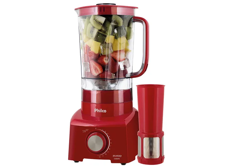 Liquidificador Philco 1200W 3L 12 Velocidades Vermelho PH900