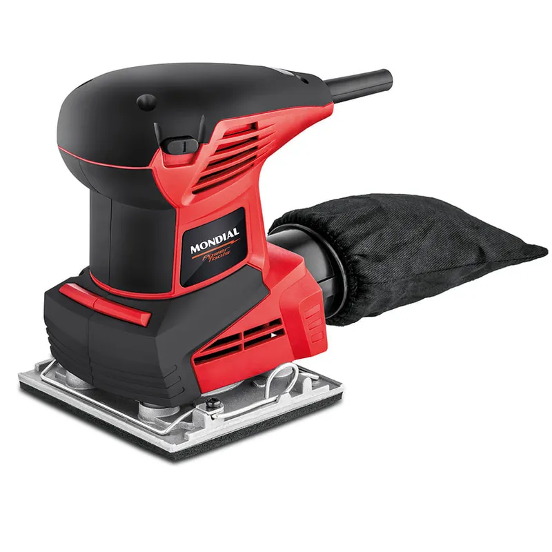 Lixadeira Orbital 1/4 de Lixa Mondial Vermelha 110V